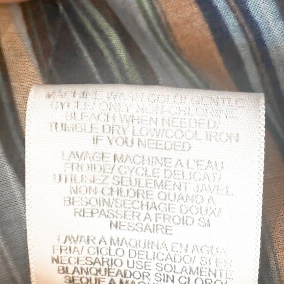 BCBG Max Azria Scoop Neck Tank Top M Abstract Stripe Artwear Pullover Blouse - Picture 8 of 8